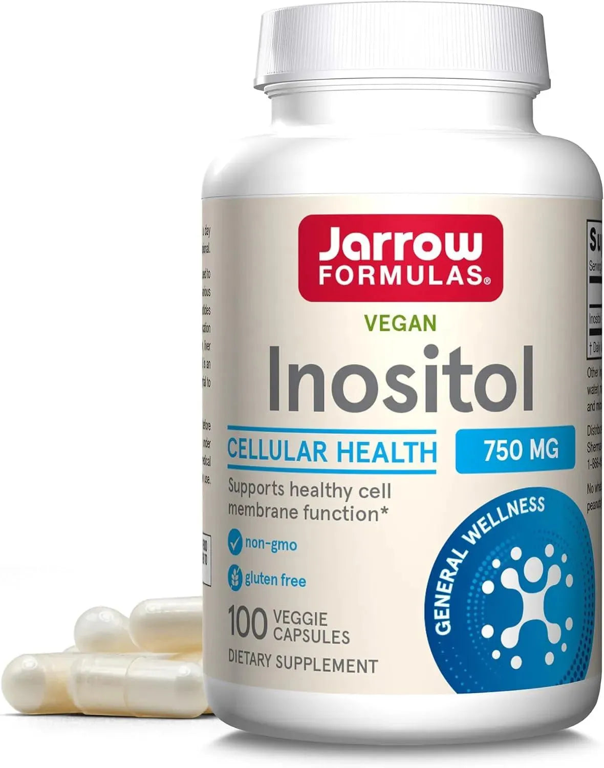 JARROW FORMULAS - Jarrow Formulas Inositol 750Mg. 100 Capsulas - The Red Vitamin MX - Suplementos Alimenticios - {{ shop.shopifyCountryName }}