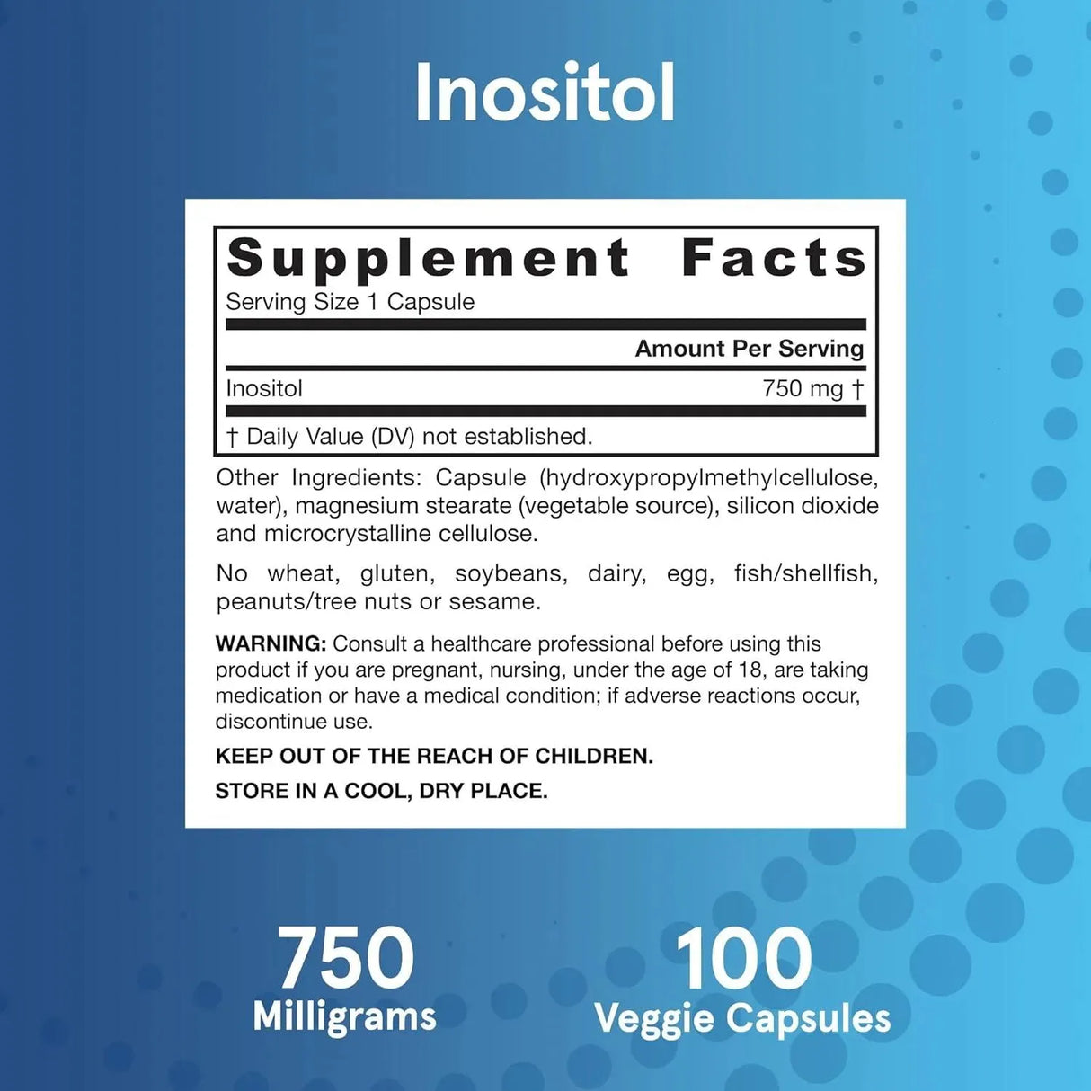 JARROW FORMULAS - Jarrow Formulas Inositol 750Mg. 100 Capsulas - The Red Vitamin MX - Suplementos Alimenticios - {{ shop.shopifyCountryName }}