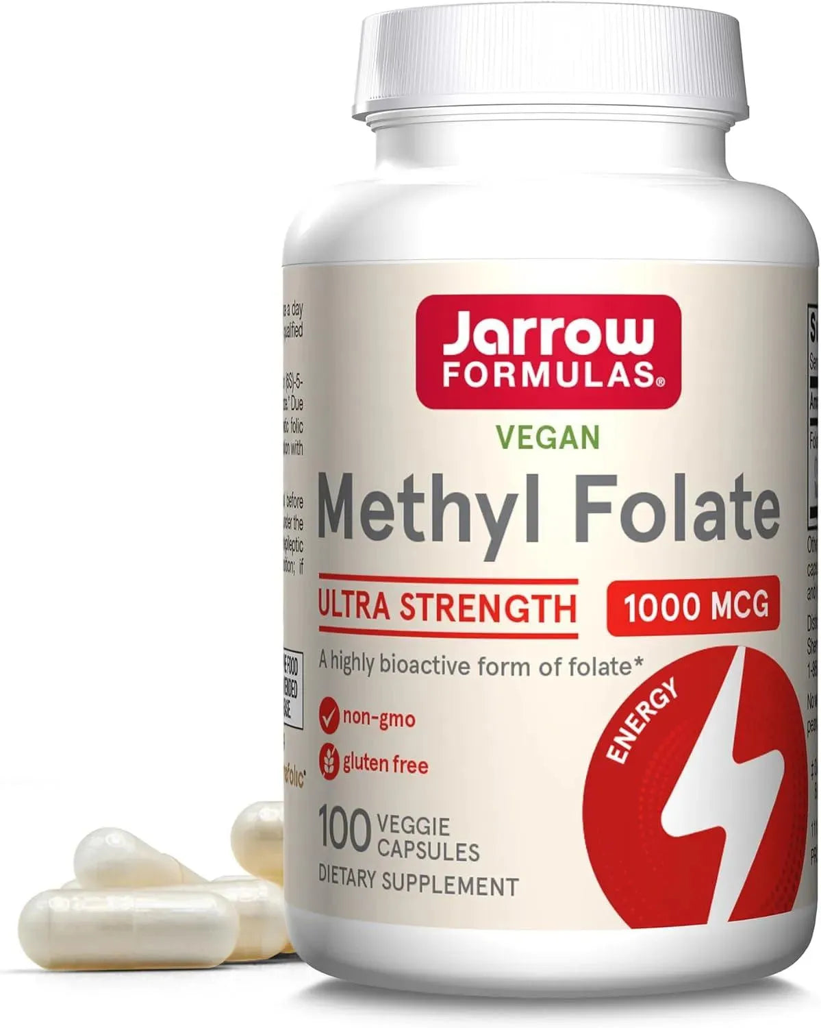 JARROW FORMULAS - Jarrow Formulas Methyl Folate 1000mcg 100 Capsulas - The Red Vitamin MX - Suplementos Alimenticios - {{ shop.shopifyCountryName }}