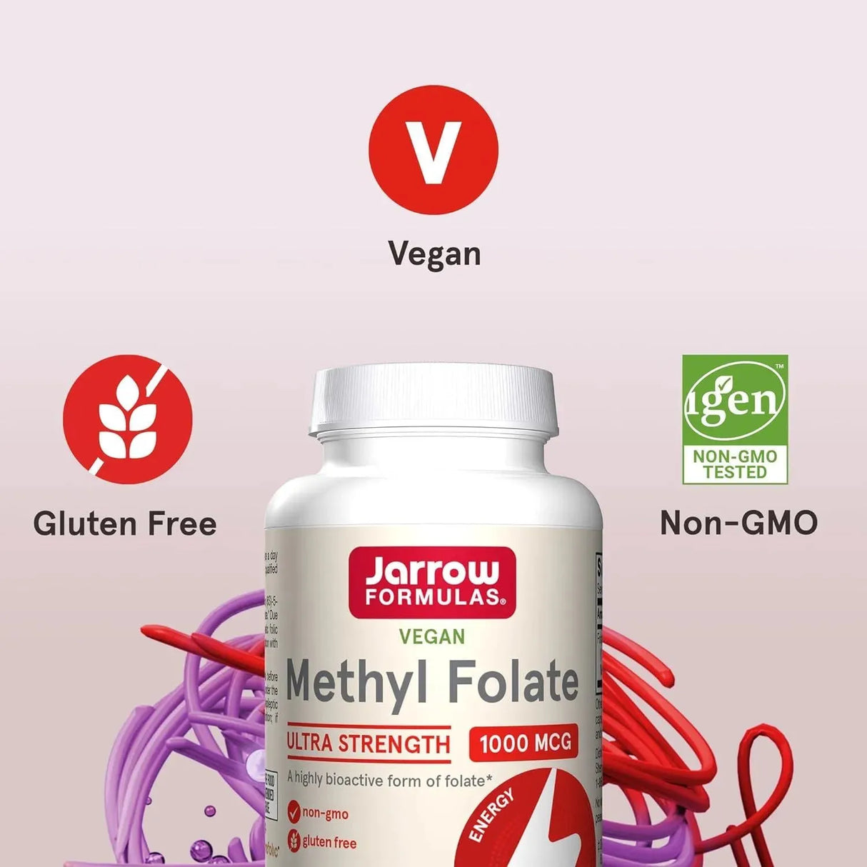 JARROW FORMULAS - Jarrow Formulas Methyl Folate 1000mcg 100 Capsulas - The Red Vitamin MX - Suplementos Alimenticios - {{ shop.shopifyCountryName }}