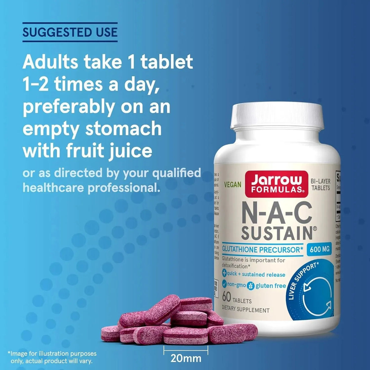 JARROW FORMULAS - Jarrow Formulas N-A-C Sustain 600Mg. 60 Tabletas - The Red Vitamin MX - Suplementos Alimenticios - {{ shop.shopifyCountryName }}