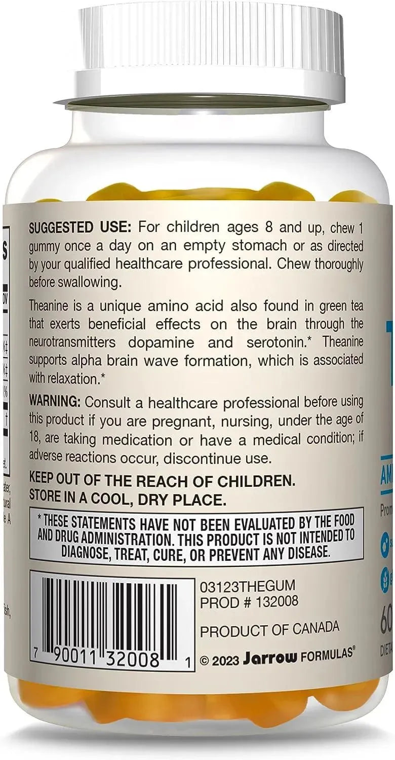 JARROW FORMULAS - Jarrow Formulas Theanine Gummies 100Mg. 60 Gomitas - The Red Vitamin MX - Suplementos Alimenticios - {{ shop.shopifyCountryName }}