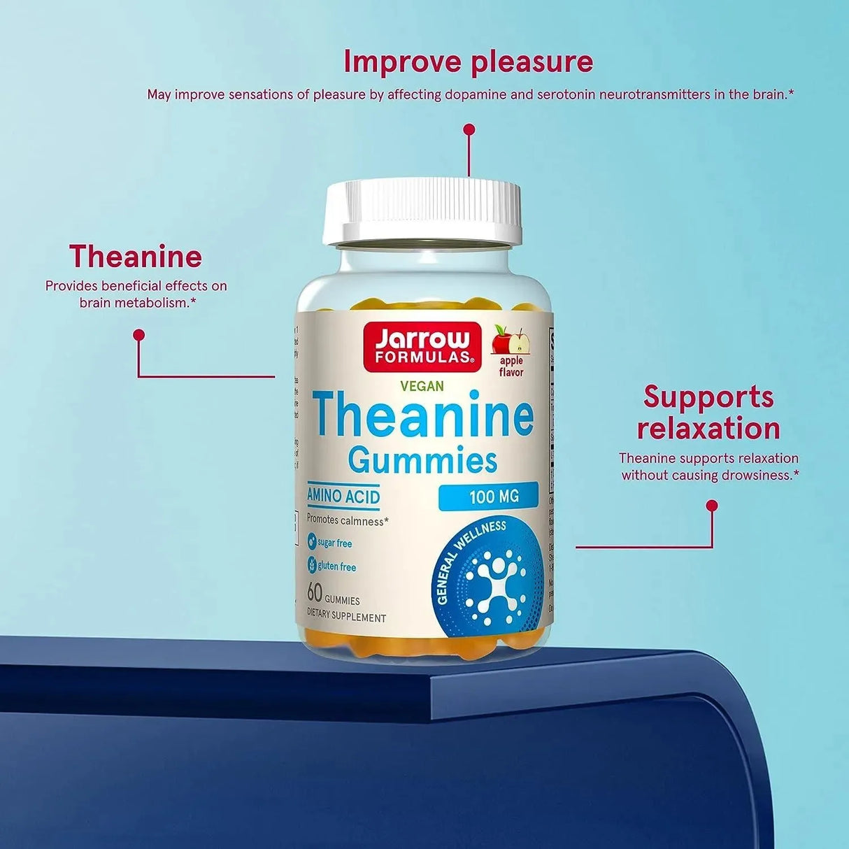 JARROW FORMULAS - Jarrow Formulas Theanine Gummies 100Mg. 60 Gomitas - The Red Vitamin MX - Suplementos Alimenticios - {{ shop.shopifyCountryName }}