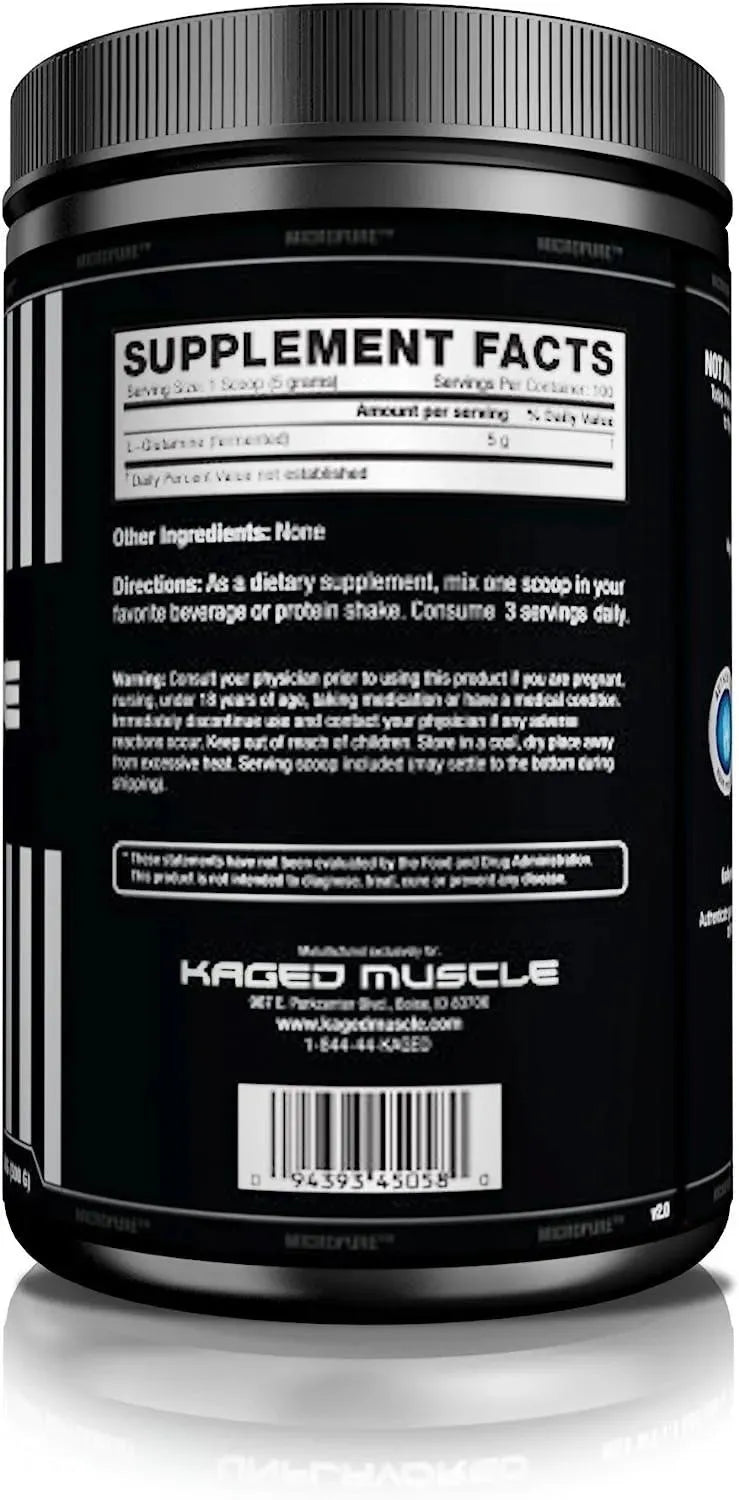 KAGED MUSCLE - Kaged L-Glutamine Powder 500Gr. - The Red Vitamin MX - Suplementos Alimenticios - {{ shop.shopifyCountryName }}