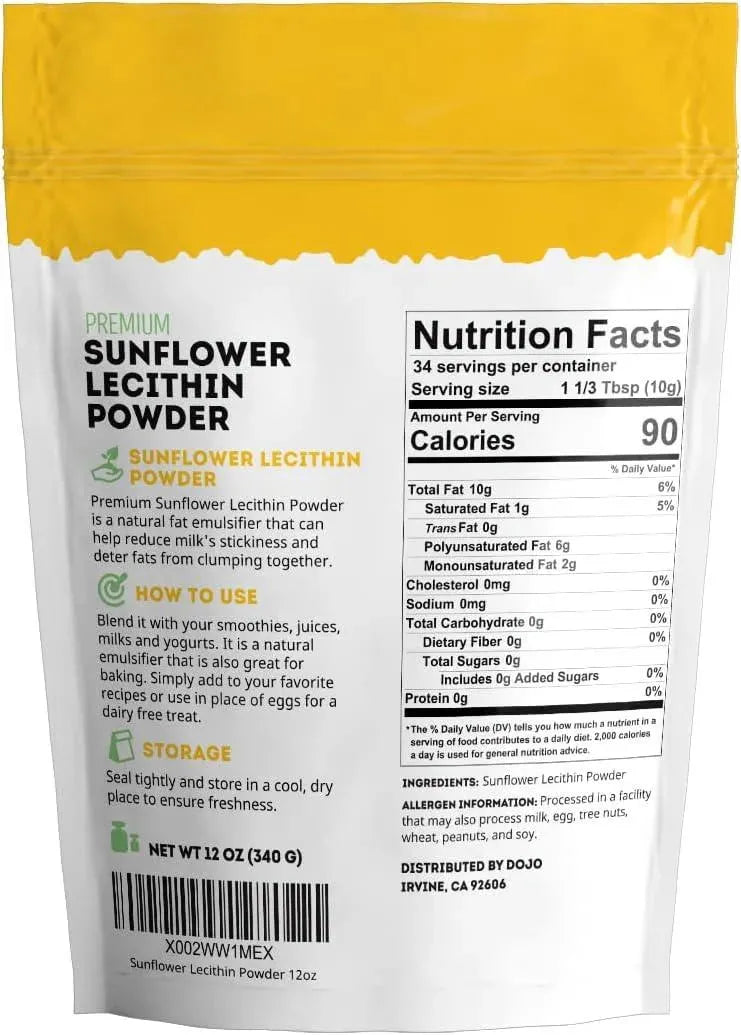 KATE NATURALS - Kate Naturals Sunflower Lecithin Powder 340Gr. - The Red Vitamin MX - Suplementos Alimenticios - {{ shop.shopifyCountryName }}