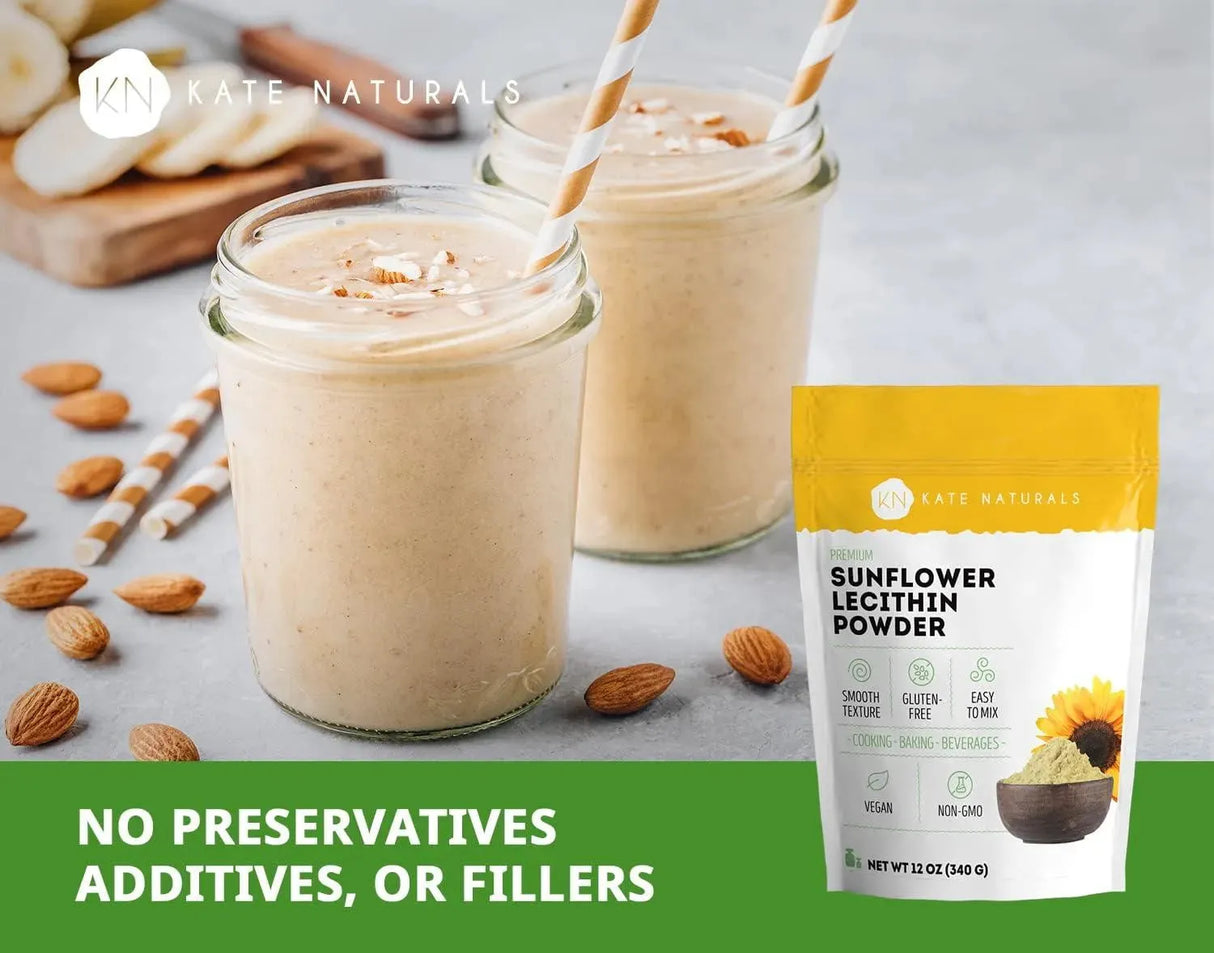 KATE NATURALS - Kate Naturals Sunflower Lecithin Powder 340Gr. - The Red Vitamin MX - Suplementos Alimenticios - {{ shop.shopifyCountryName }}