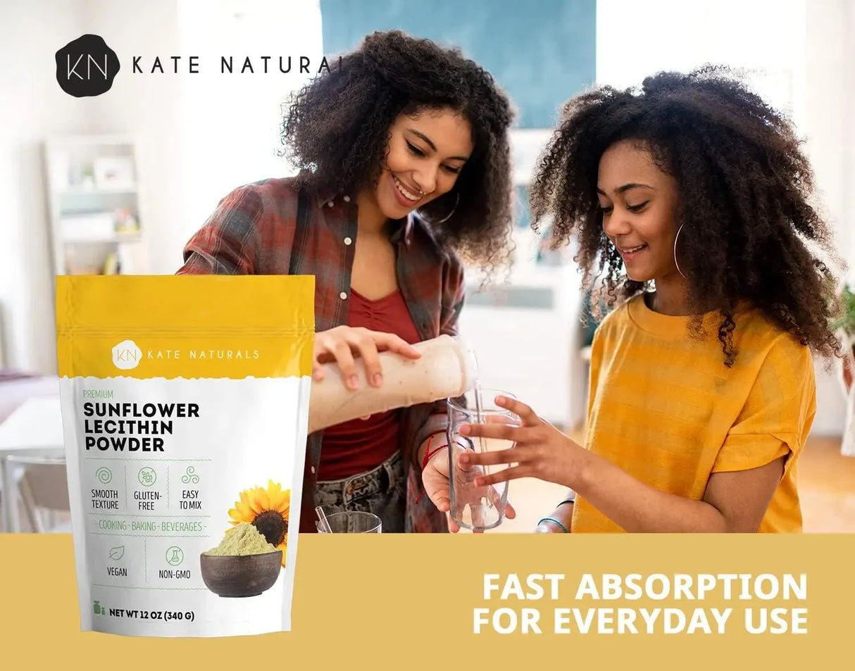 KATE NATURALS - Kate Naturals Sunflower Lecithin Powder 340Gr. - The Red Vitamin MX - Suplementos Alimenticios - {{ shop.shopifyCountryName }}