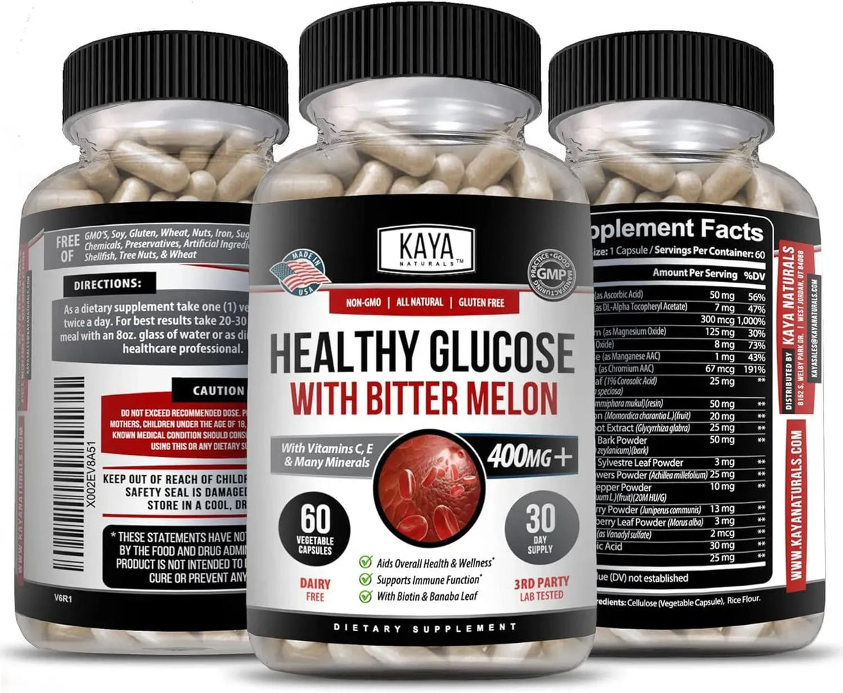 KAYA NATURALS - Kaya Naturals Healthy Gluco Bitter Melon 60 Capsulas - The Red Vitamin MX - Suplementos Alimenticios - {{ shop.shopifyCountryName }}