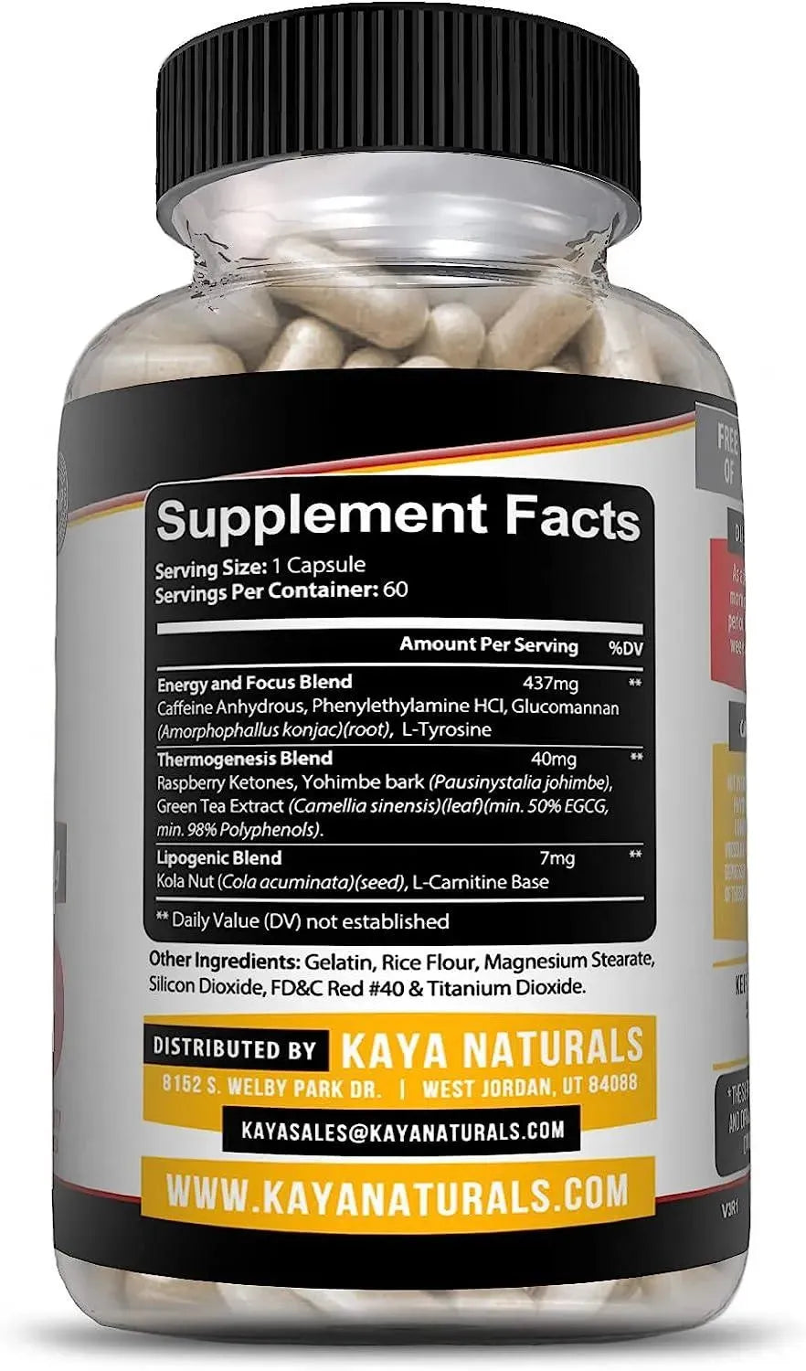 KAYA NATURALS - Kaya Naturals Oxy Burn Supreme Fat Burner 60 Capsulas - The Red Vitamin MX - Suplementos Alimenticios - {{ shop.shopifyCountryName }}