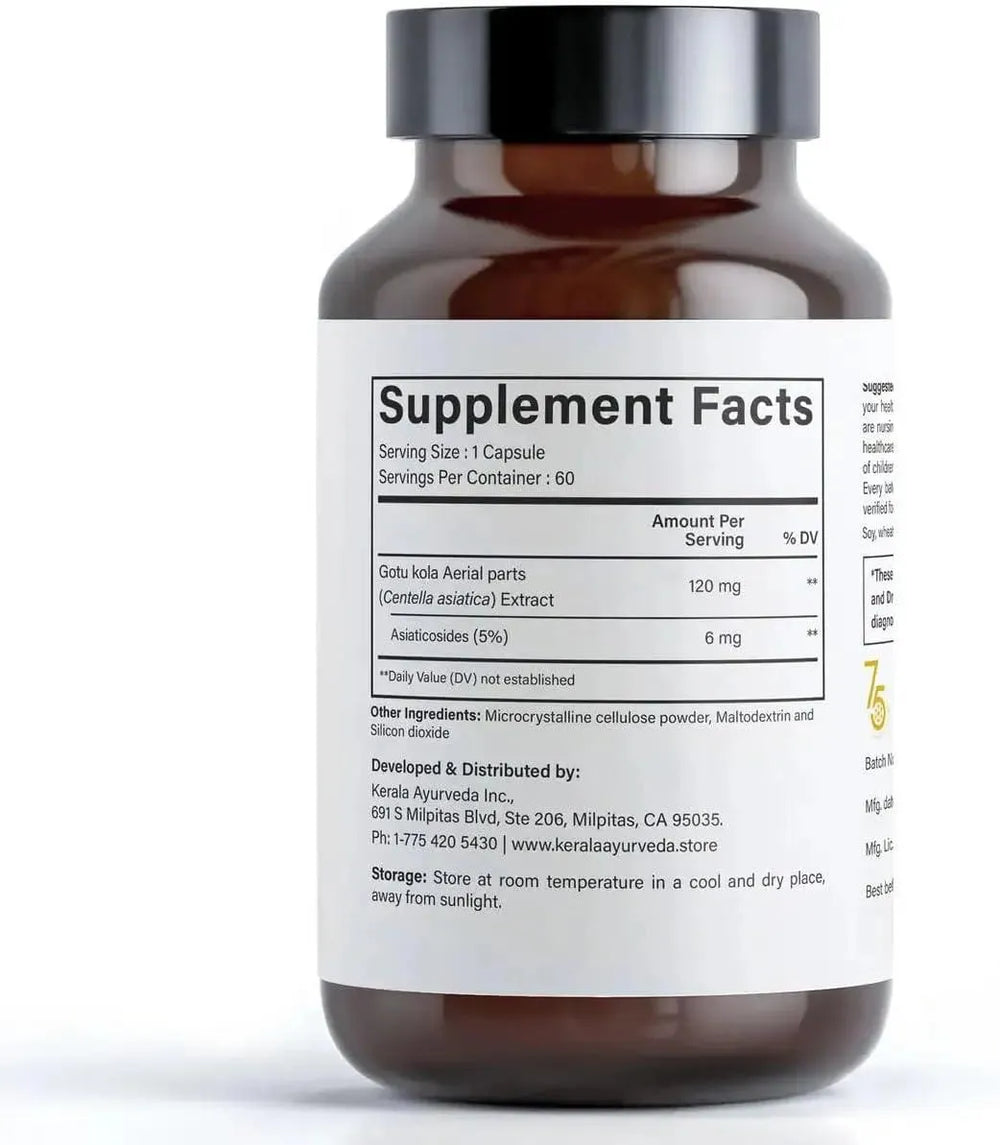 KERALA - Kerala Ayurveda Gotu Kola 60 Capsulas - The Red Vitamin MX - Suplementos Alimenticios - {{ shop.shopifyCountryName }}