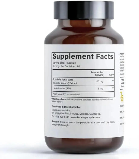 KERALA - Kerala Ayurveda Gotu Kola 60 Capsulas - The Red Vitamin MX - Suplementos Alimenticios - {{ shop.shopifyCountryName }}