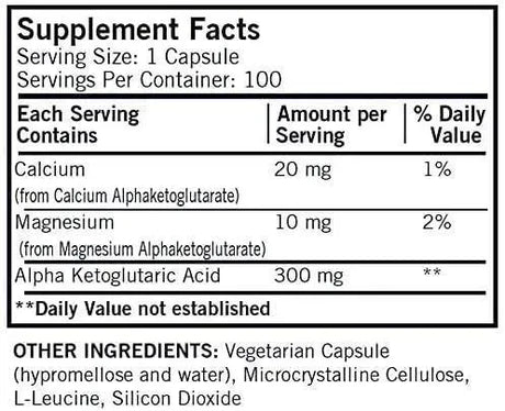 KIRKMAN - Kirkman Alpha-Ketoglutaric Acid 300Mg. 100 Capsulas - The Red Vitamin MX - Suplementos Alimenticios - {{ shop.shopifyCountryName }}