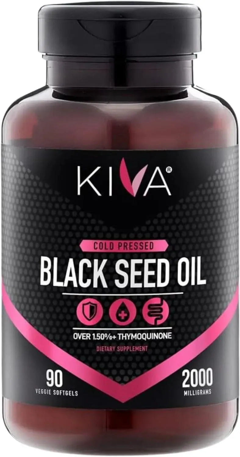 KIVA - Kiva Black Seed Oil 2000Mg. 90 Capsulas Blandas - The Red Vitamin MX - Suplementos Alimenticios - {{ shop.shopifyCountryName }}