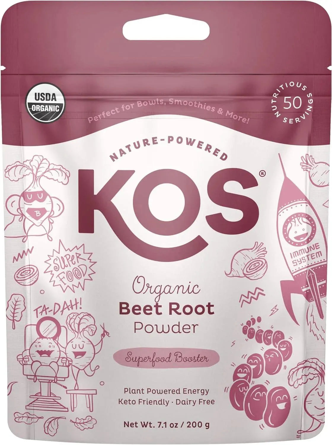 KOS - KOS Organic Beet Root Powder 200Gr. - The Red Vitamin MX - Suplementos Alimenticios - {{ shop.shopifyCountryName }}