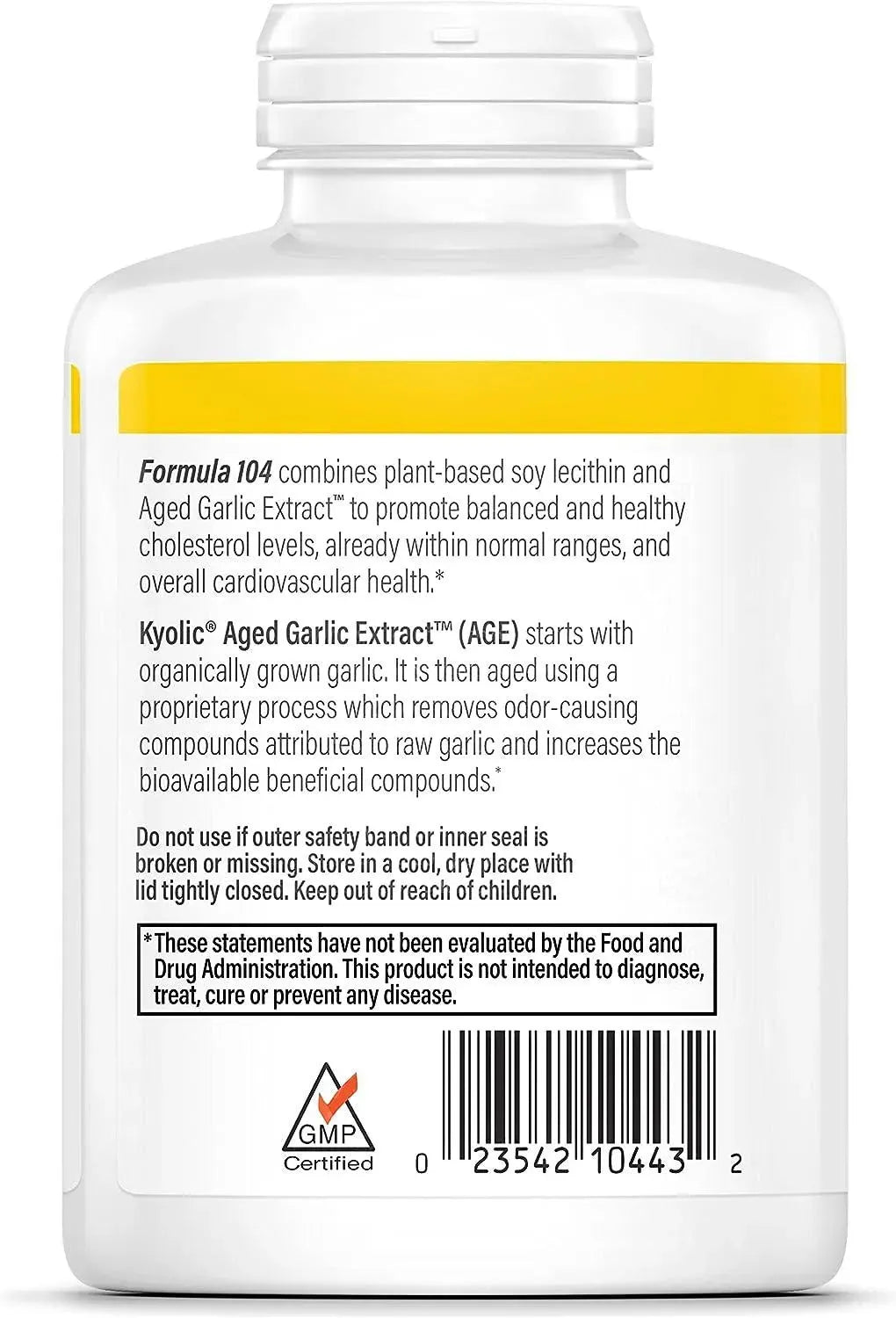 KYOLIC - Kyolic Aged Garlic Extract Formula 104 Cholesterol Health 300 Capsulas - The Red Vitamin MX - Suplementos Alimenticios - {{ shop.shopifyCountryName }}