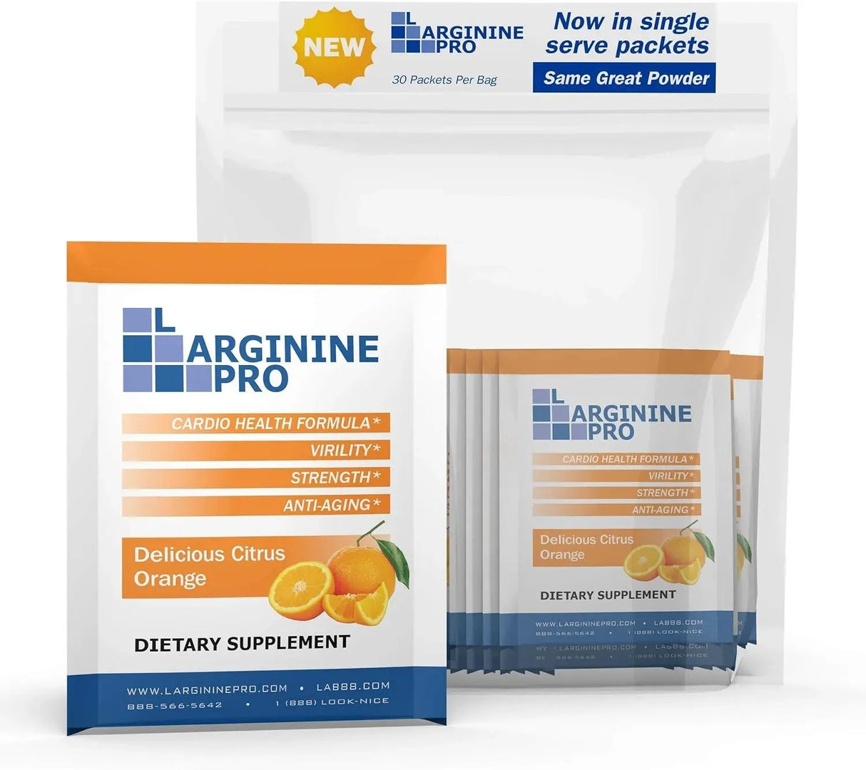 L-ARGININE PRO - L-ARGININE PRO Supplement ON-The-GO Single Serve Travel Packets Orange 30 Paquetes - The Red Vitamin MX - Suplementos Alimenticios - {{ shop.shopifyCountryName }}