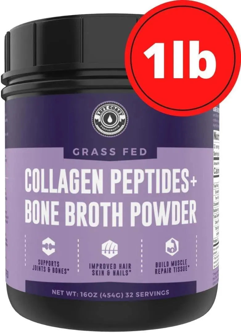 LEFT COAST PERFORMANCE - Left Coast Performance Bone Broth Powder with Grass Fed Collagen Peptides 454Gr. - The Red Vitamin MX - Suplementos Alimenticios - {{ shop.shopifyCountryName }}