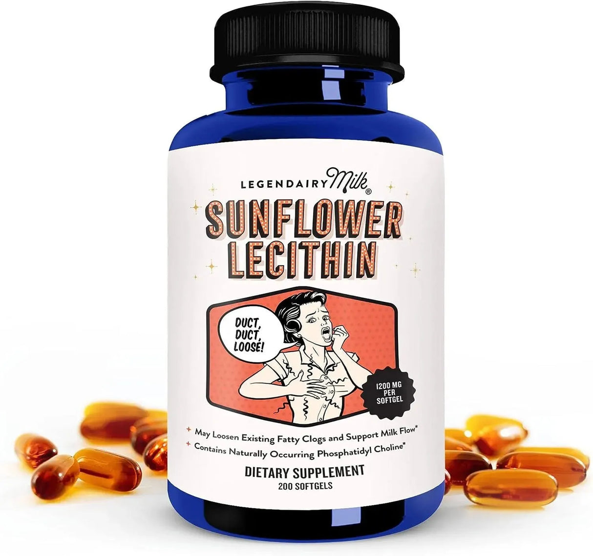 LEGENDAIRY MILK - Legendairy Milk Sunflower Lecithin 1200Mg. 200 Capsulas Blandas - The Red Vitamin MX - Suplementos Alimenticios - {{ shop.shopifyCountryName }}