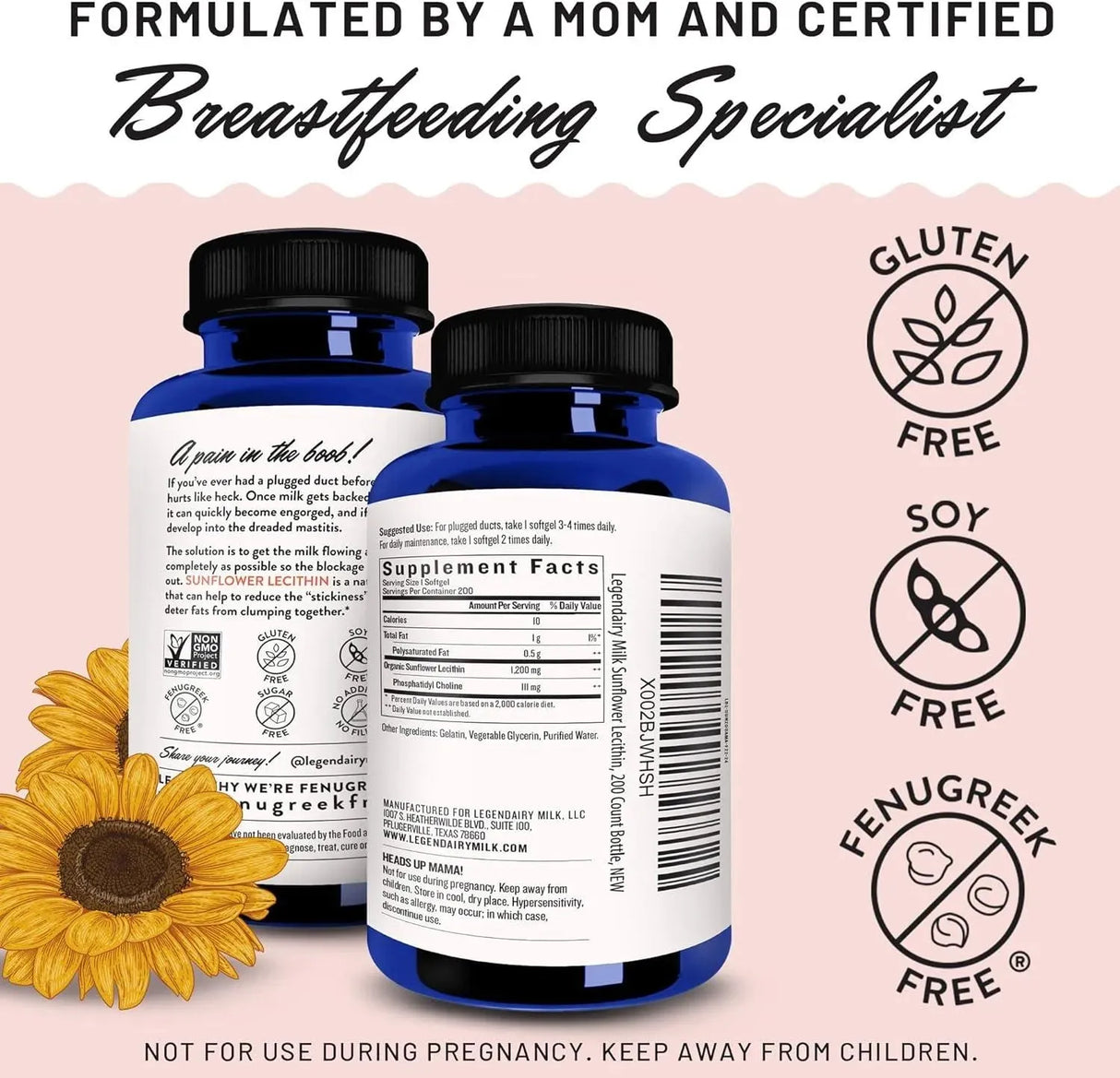 LEGENDAIRY MILK - Legendairy Milk Sunflower Lecithin 1200Mg. 200 Capsulas Blandas - The Red Vitamin MX - Suplementos Alimenticios - {{ shop.shopifyCountryName }}