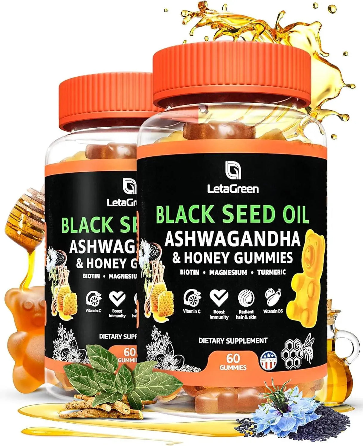LETAGREEN - LetaGreen Black Seed Oil Gummies 60 Gomitas 2 Pack - The Red Vitamin MX - Suplementos Alimenticios - {{ shop.shopifyCountryName }}