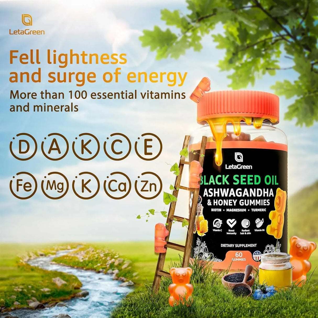 LETAGREEN - LetaGreen Black Seed Oil Gummies 60 Gomitas 2 Pack - The Red Vitamin MX - Suplementos Alimenticios - {{ shop.shopifyCountryName }}