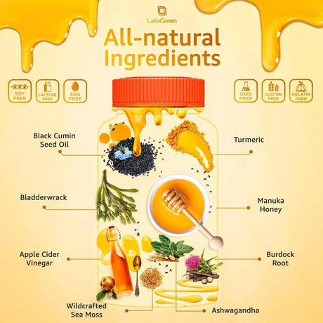 LETAGREEN - LetaGreen Black Seed Oil Gummies 60 Gomitas - The Red Vitamin MX - Suplementos Alimenticios - {{ shop.shopifyCountryName }}