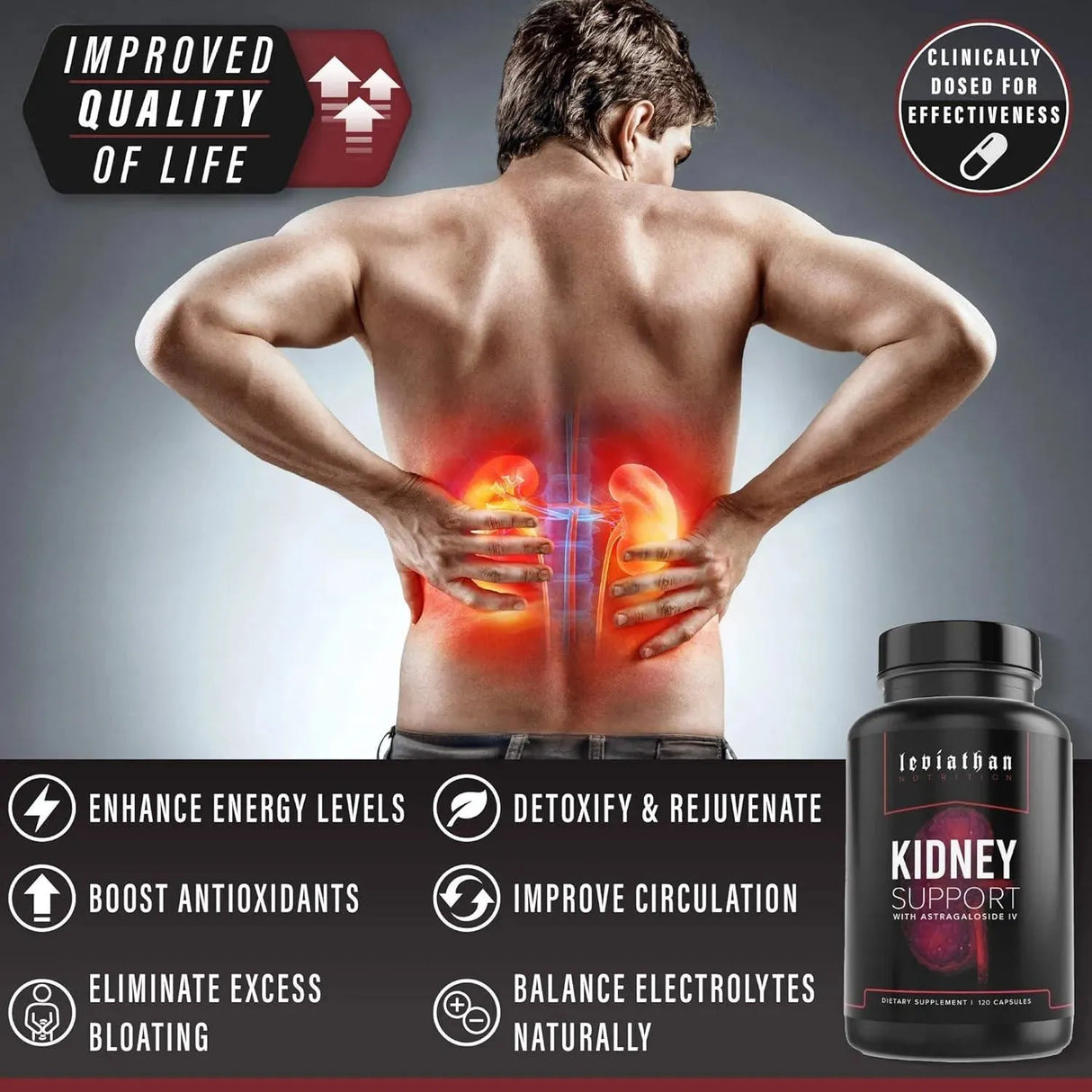 LEVITHAN - Leviathan Super Kidney Cleanse & Urinary Detox Formula 120 Capsulas - The Red Vitamin MX - Suplementos Alimenticios - {{ shop.shopifyCountryName }}