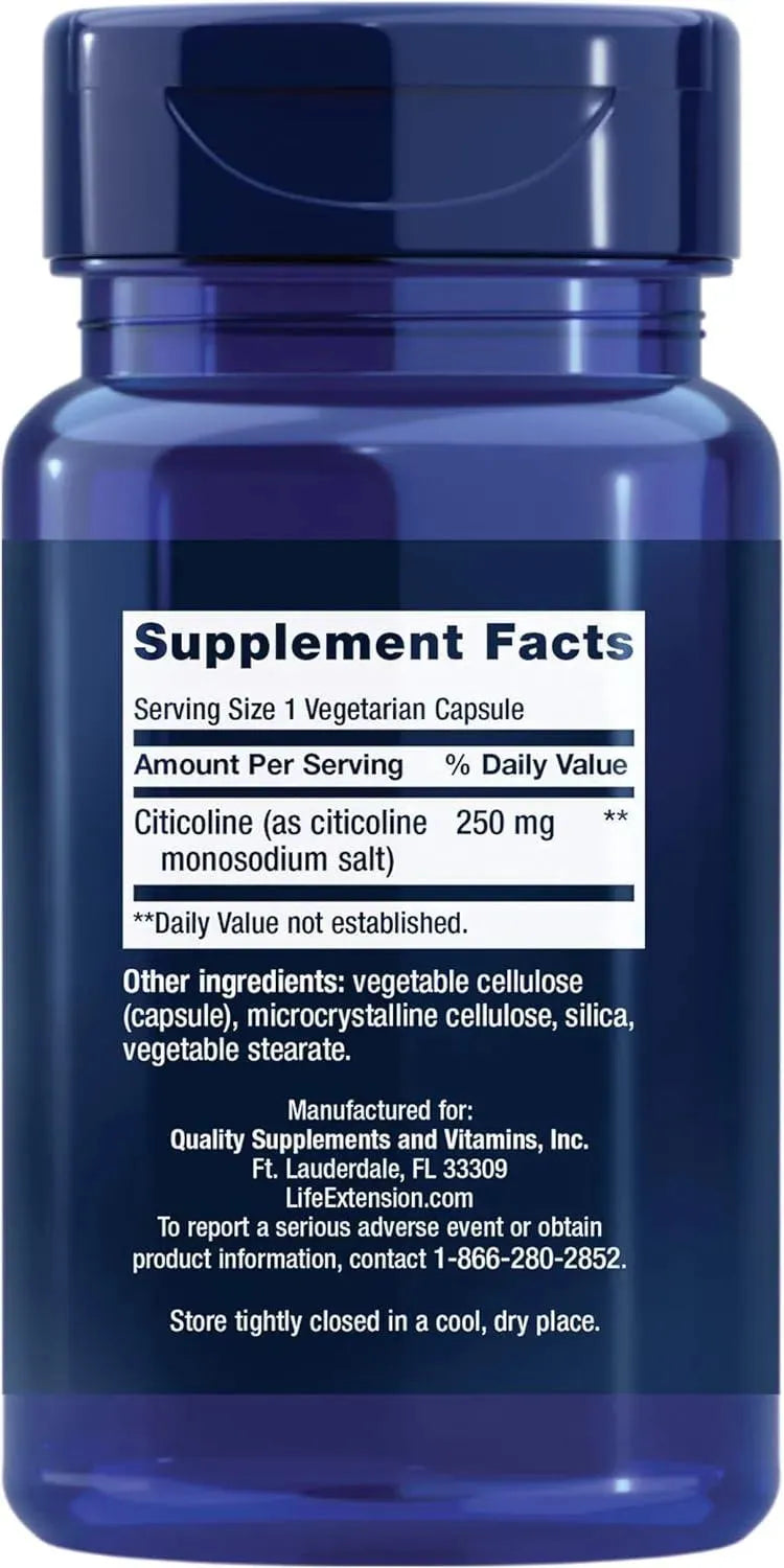 LIFE EXTENSION - Life Extension Citicoline (CDP-Choline) 60 Capsulas - The Red Vitamin MX - Suplementos Alimenticios - {{ shop.shopifyCountryName }}