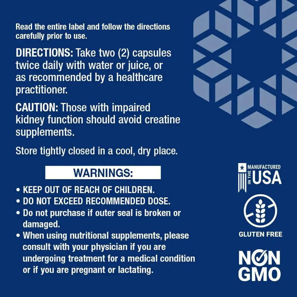 LIFE EXTENSION - Life Extension Creatine Capsules 120 Capsulas - The Red Vitamin MX - Suplementos Alimenticios - {{ shop.shopifyCountryName }}