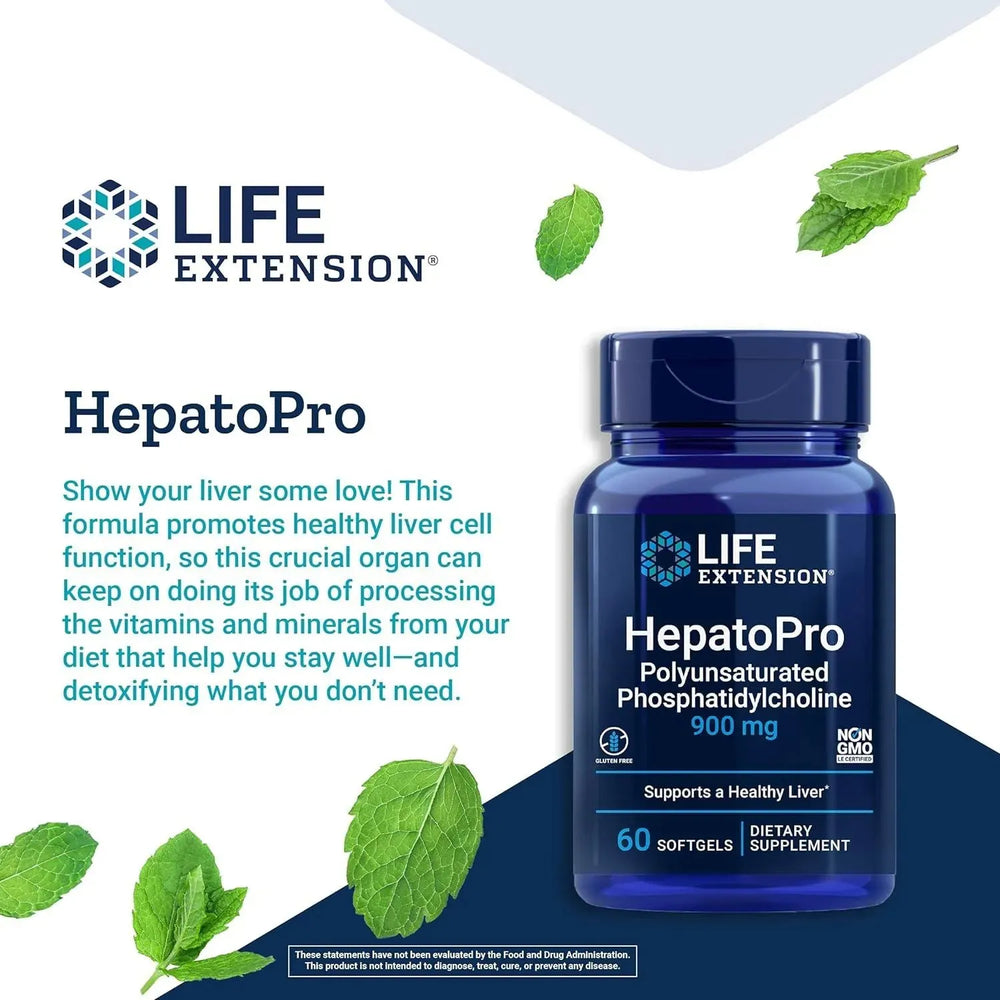 LIFE EXTENSION - Life Extension HepatoPro Polyunsaturated Phosphatidylcholine 60 Capsulas Blandas - The Red Vitamin MX - Suplementos Alimenticios - {{ shop.shopifyCountryName }}