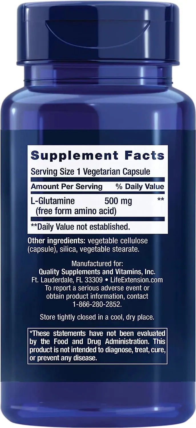 LIFE EXTENSION - Life Extension L-Glutamine 500Mg. 100 Capsulas - The Red Vitamin MX - Suplementos Alimenticios - {{ shop.shopifyCountryName }}