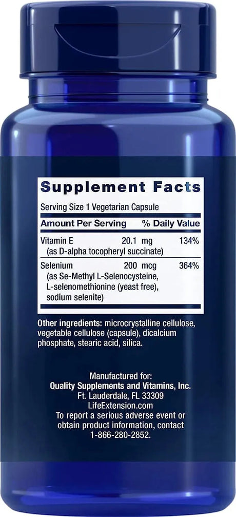 LIFE EXTENSION - Life Extension Super Selenium Complex with Vitamin E 100 Capsulas - The Red Vitamin MX - Suplementos Alimenticios - {{ shop.shopifyCountryName }}