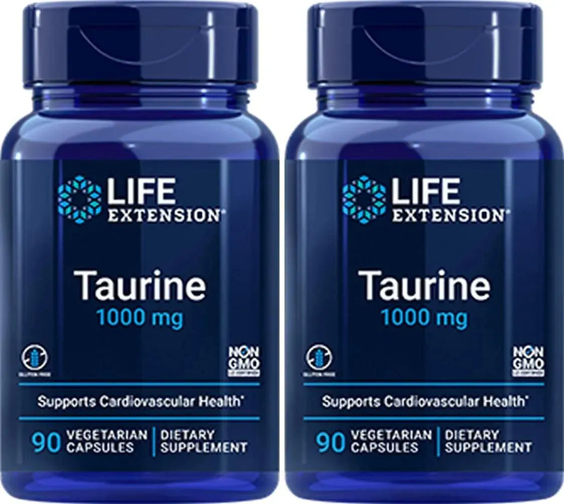 LIFE EXTENSION - Life Extension Taurine 1000Mg. 90 Capsulas 2 Pack - The Red Vitamin MX - Suplementos Alimenticios - {{ shop.shopifyCountryName }}