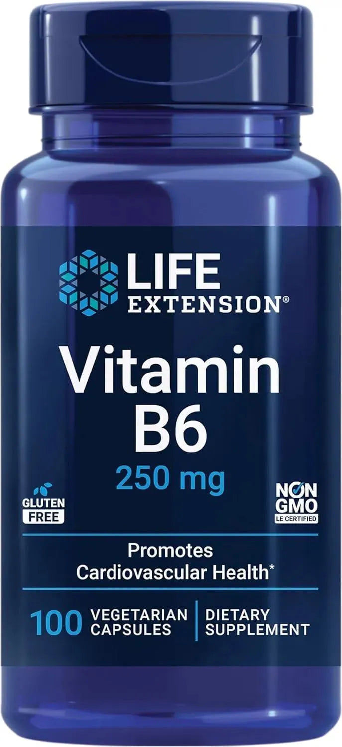 LIFE EXTENSION - Life Extension Vitamin B6 250Mg. 100 Capsulas - The Red Vitamin MX - Suplementos Alimenticios - {{ shop.shopifyCountryName }}
