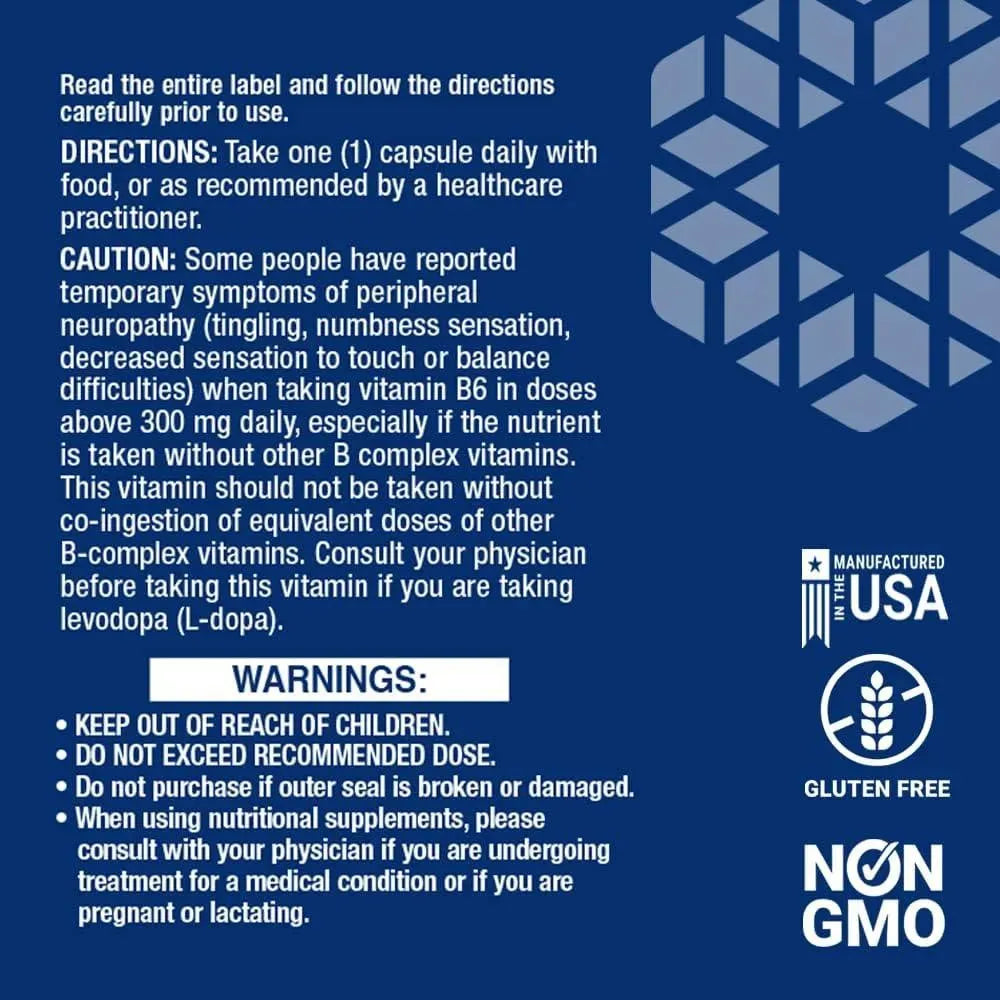 LIFE EXTENSION - Life Extension Vitamin B6 250Mg. 100 Capsulas - The Red Vitamin MX - Suplementos Alimenticios - {{ shop.shopifyCountryName }}