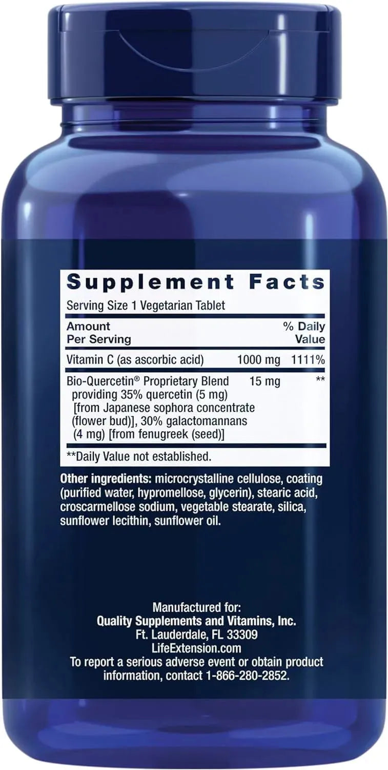 LIFE EXTENSION - Life Extension Vitamin C & Bio-Quercetin 250 Tabletas - The Red Vitamin MX - Suplementos Alimenticios - {{ shop.shopifyCountryName }}