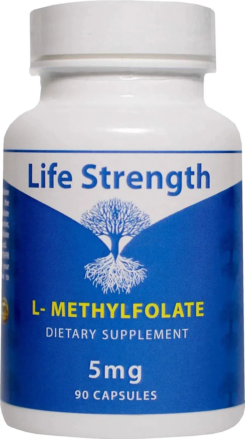 LIFE STRENGTH - Life Strength L-Methylfolate 5Mg. 90 Capsulas - The Red Vitamin MX - Suplementos Alimenticios - {{ shop.shopifyCountryName }}