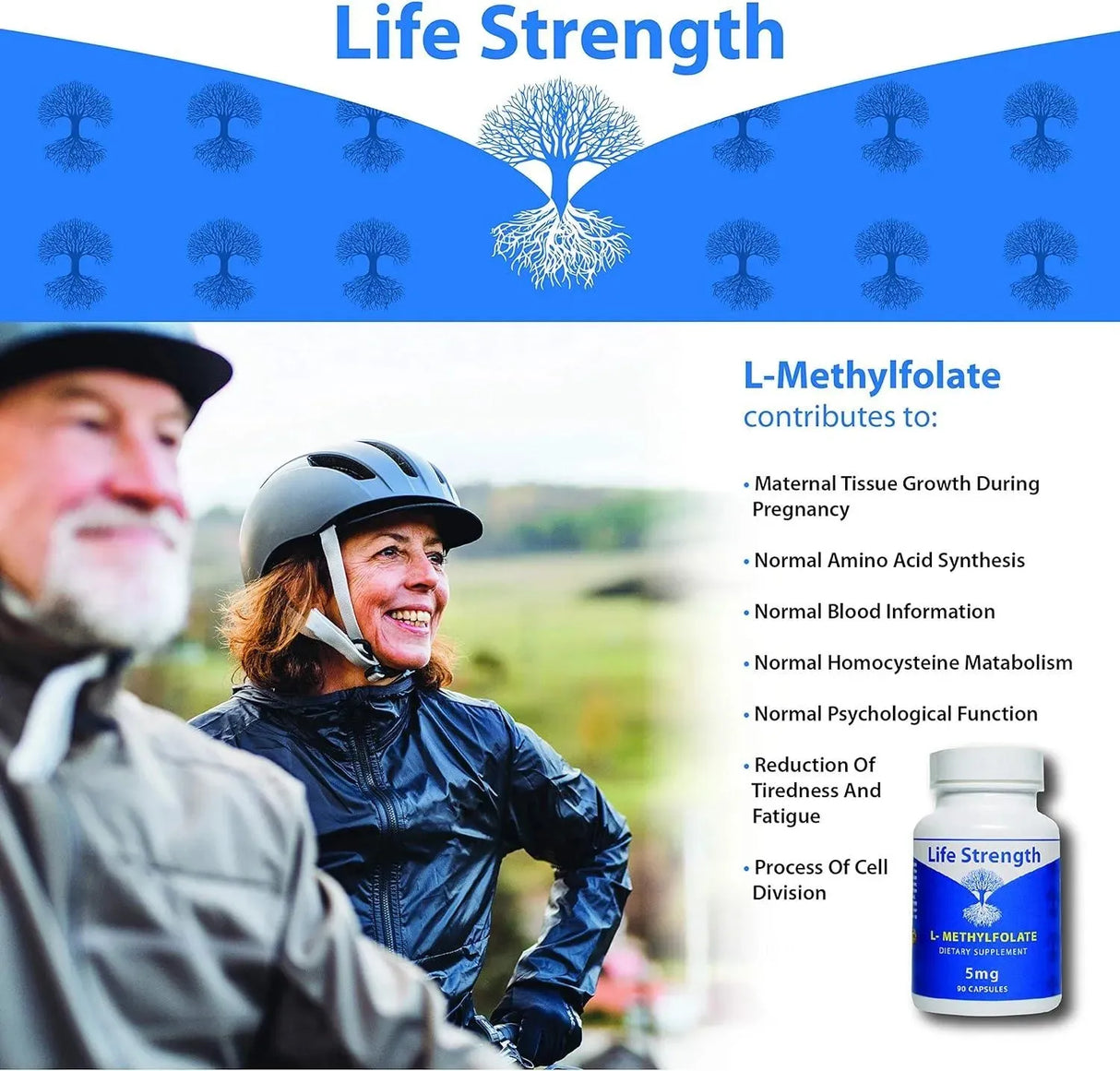 LIFE STRENGTH - Life Strength L-Methylfolate 5Mg. 90 Capsulas - The Red Vitamin MX - Suplementos Alimenticios - {{ shop.shopifyCountryName }}