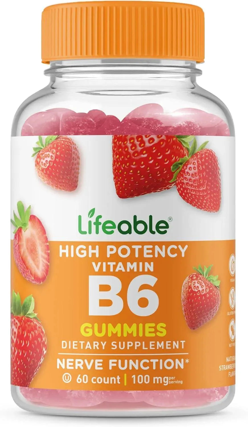 LIFEABLE - Lifeable Vitamin B6 100Mg. 60 Gomitas - The Red Vitamin MX - Suplementos Alimenticios - {{ shop.shopifyCountryName }}