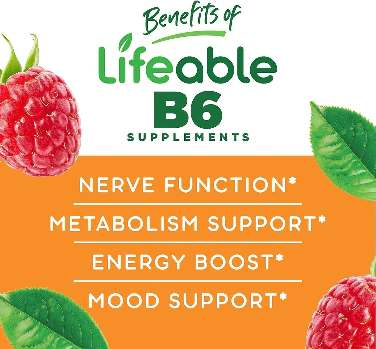 LIFEABLE - Lifeable Vitamin B6 100Mg. 60 Gomitas - The Red Vitamin MX - Suplementos Alimenticios - {{ shop.shopifyCountryName }}