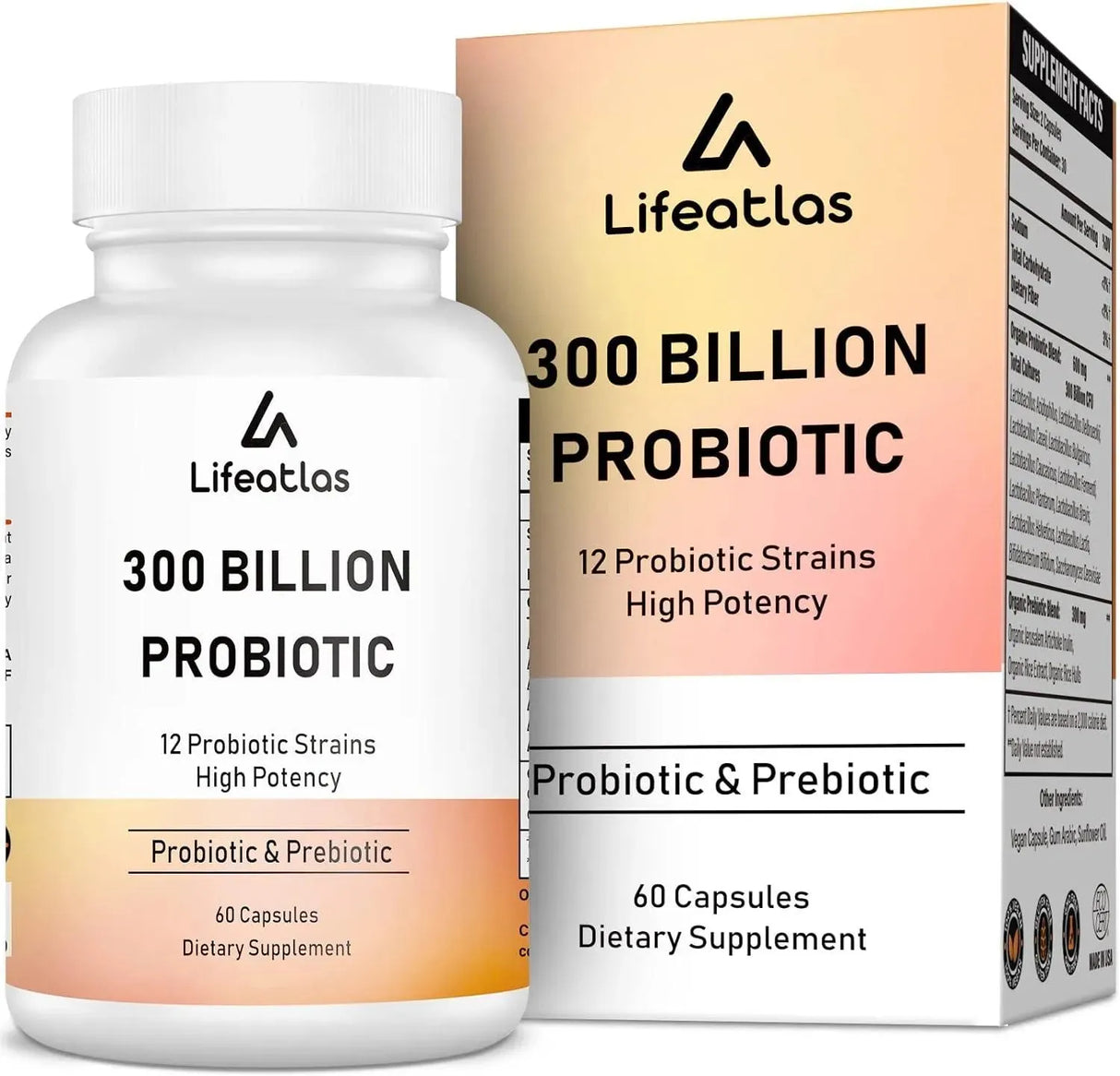 LIFEATLAS - Lifeatlas 300 Billion CFU Probiotics 60 Capsulas - The Red Vitamin MX - Suplementos Alimenticios - {{ shop.shopifyCountryName }}