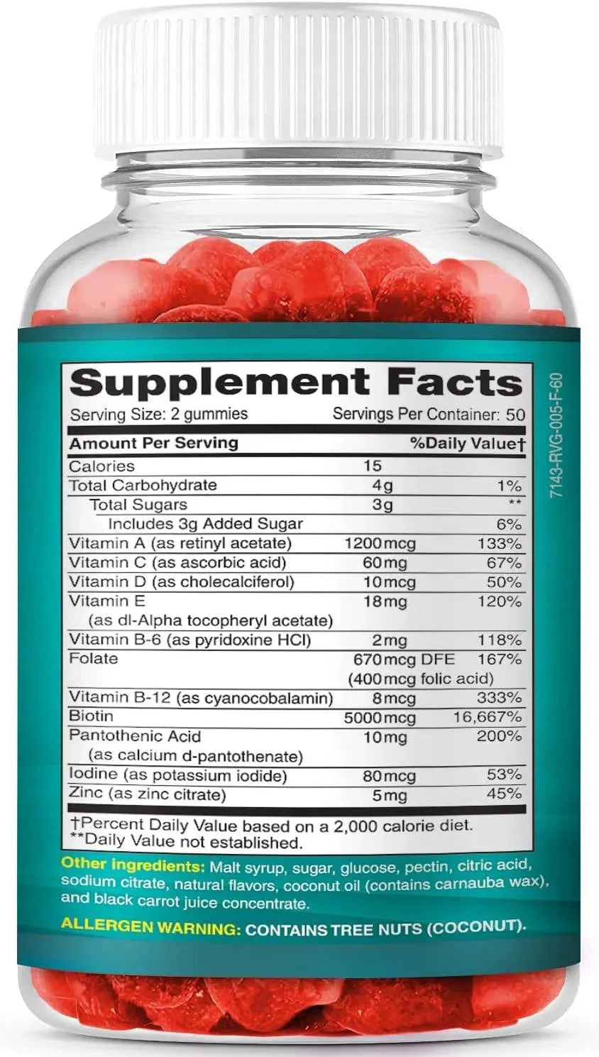 LIFECENTRIC HEALTH - LifeCentric Health Hair Skin and Nails Gummies High Potency Biotin 5000mcg 100 Gomitas - The Red Vitamin MX - Suplementos Alimenticios - {{ shop.shopifyCountryName }}
