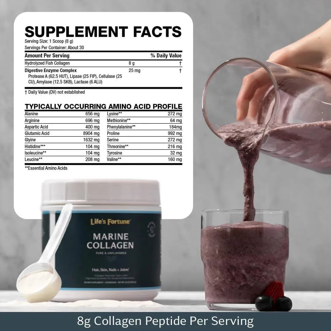 LIFE´S FORTUNE - Life´s Fortune Marine Collagen 240.8 Gr. - The Red Vitamin MX - Suplementos Alimenticios - {{ shop.shopifyCountryName }}