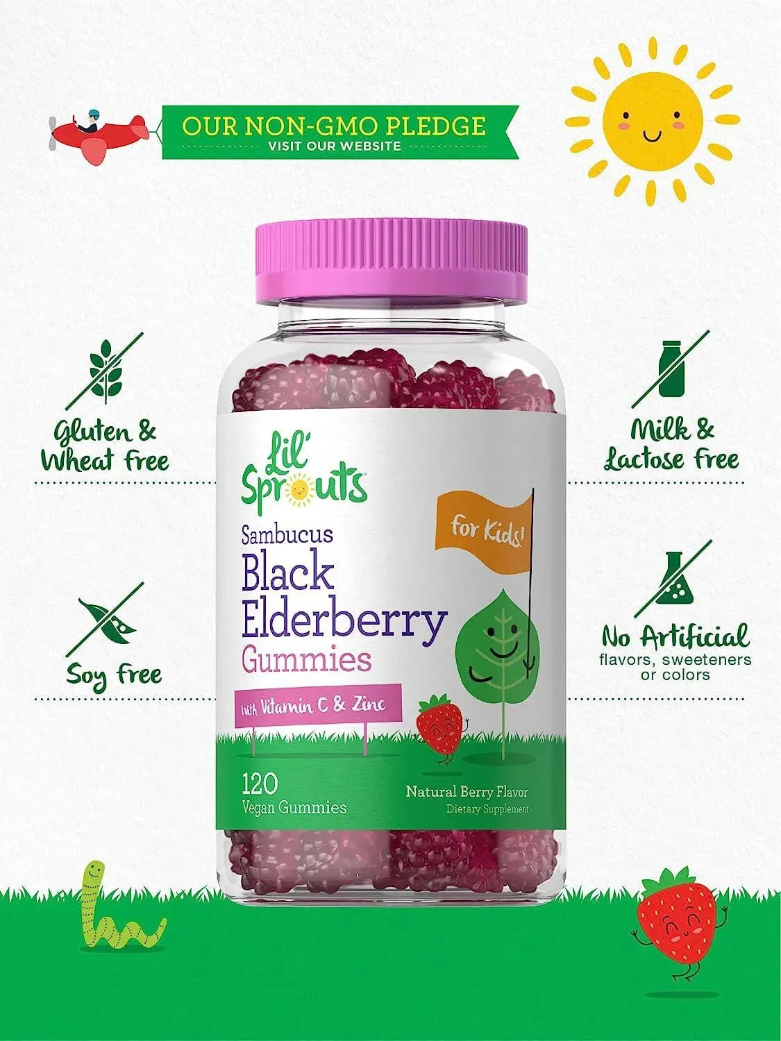 LIL SPROUTS - Lil' Sprouts Elderberry Gummies for Kids 120 Gomitas - The Red Vitamin MX - Suplementos Alimenticios - {{ shop.shopifyCountryName }}