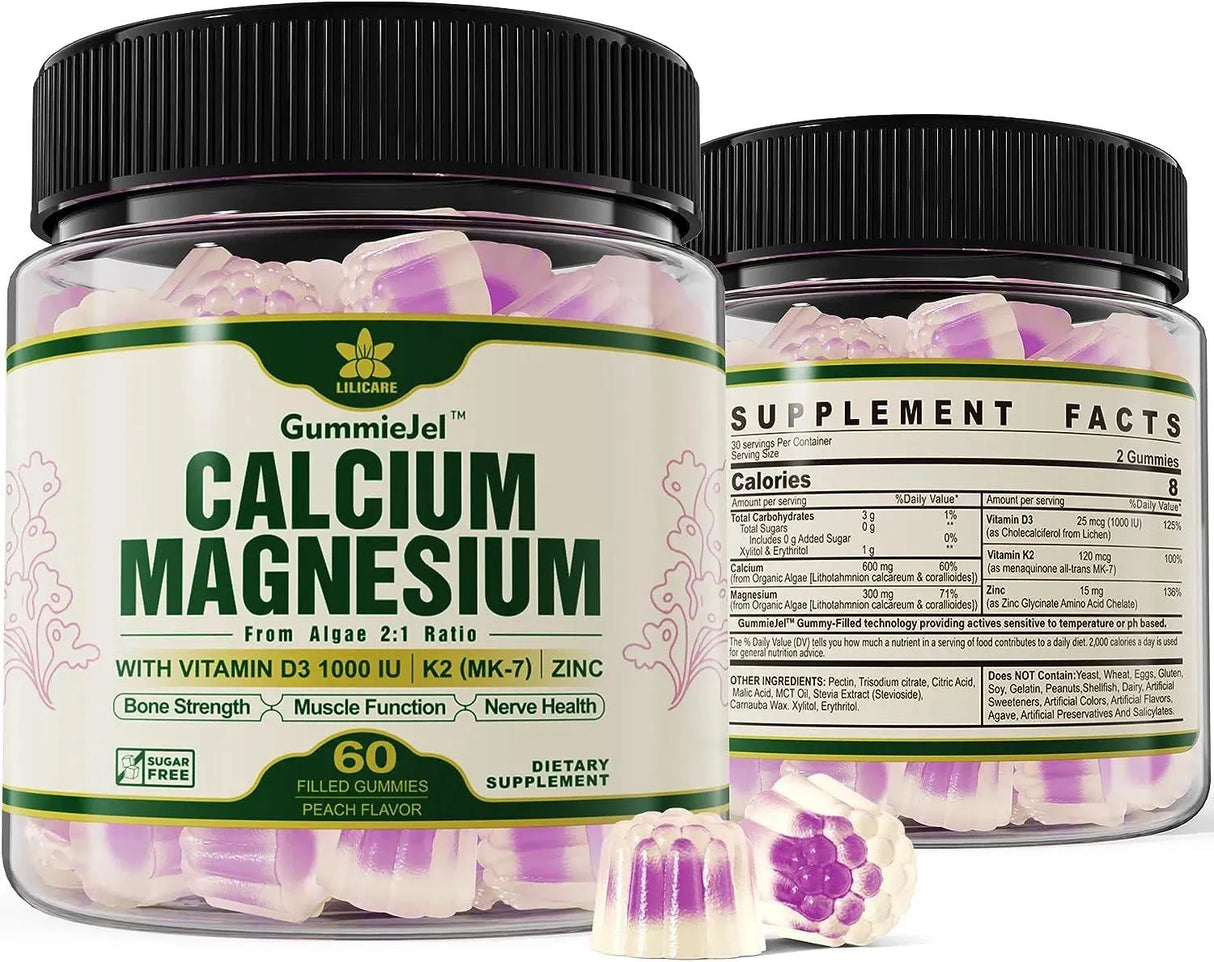 LILICARE - Lilicare Sugar Free Calcium Magnesium Zinc Gummies 60 Gomitas - The Red Vitamin MX - Suplementos Alimenticios - {{ shop.shopifyCountryName }}