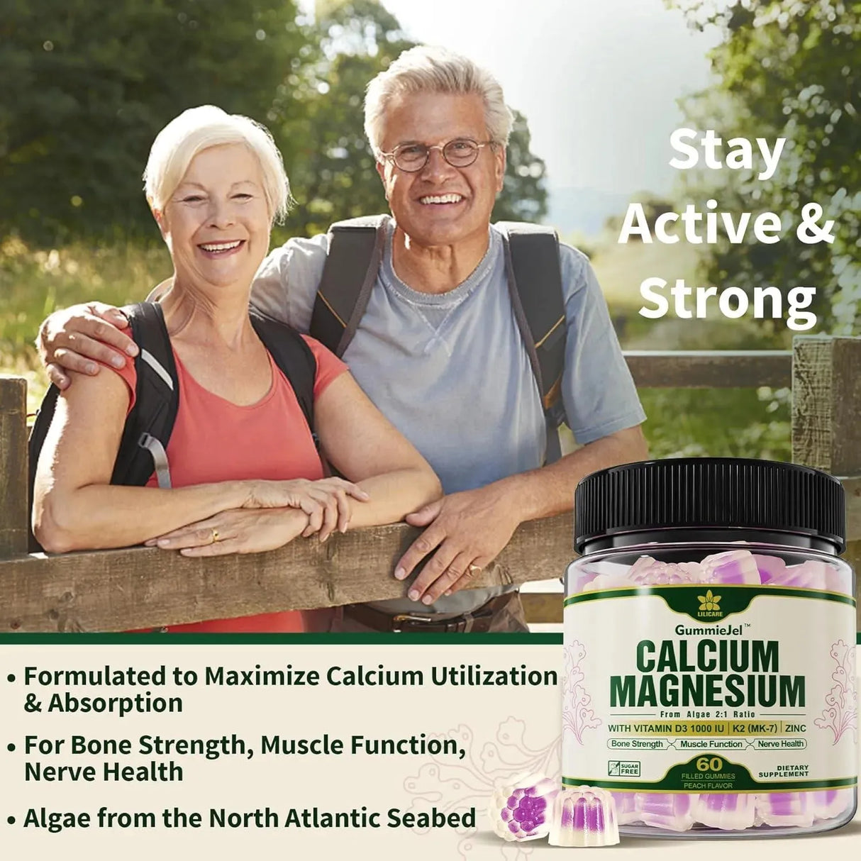 LILICARE - Lilicare Sugar Free Calcium Magnesium Zinc Gummies 60 Gomitas - The Red Vitamin MX - Suplementos Alimenticios - {{ shop.shopifyCountryName }}