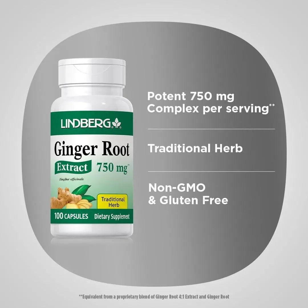 LINDBERG - Lindberg Ginger Root 750Mg. 100 Capsulas - The Red Vitamin MX - Suplementos Alimenticios - {{ shop.shopifyCountryName }}