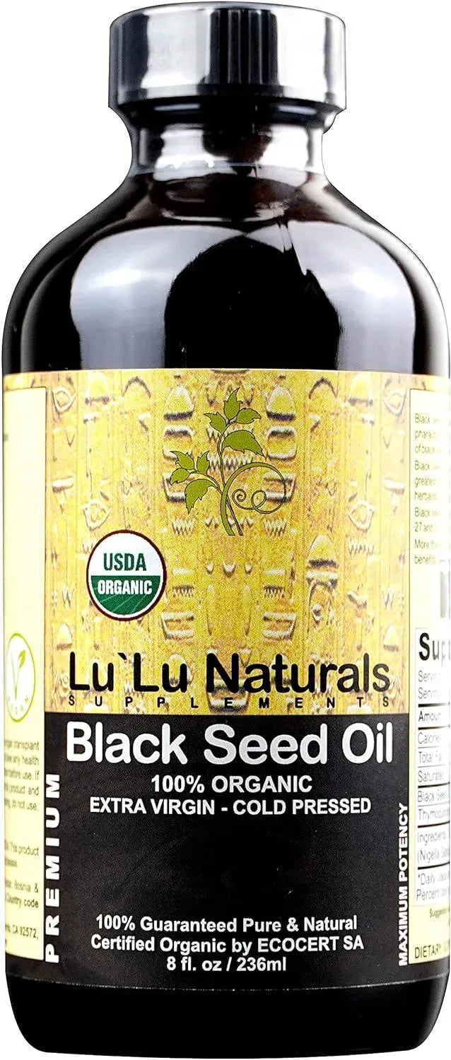 LU'LU NATURALS - Lu'Lu Naturals 100% Organic Usda Certified Black Seed Oil 236Ml. - The Red Vitamin MX - Suplementos Alimenticios - {{ shop.shopifyCountryName }}