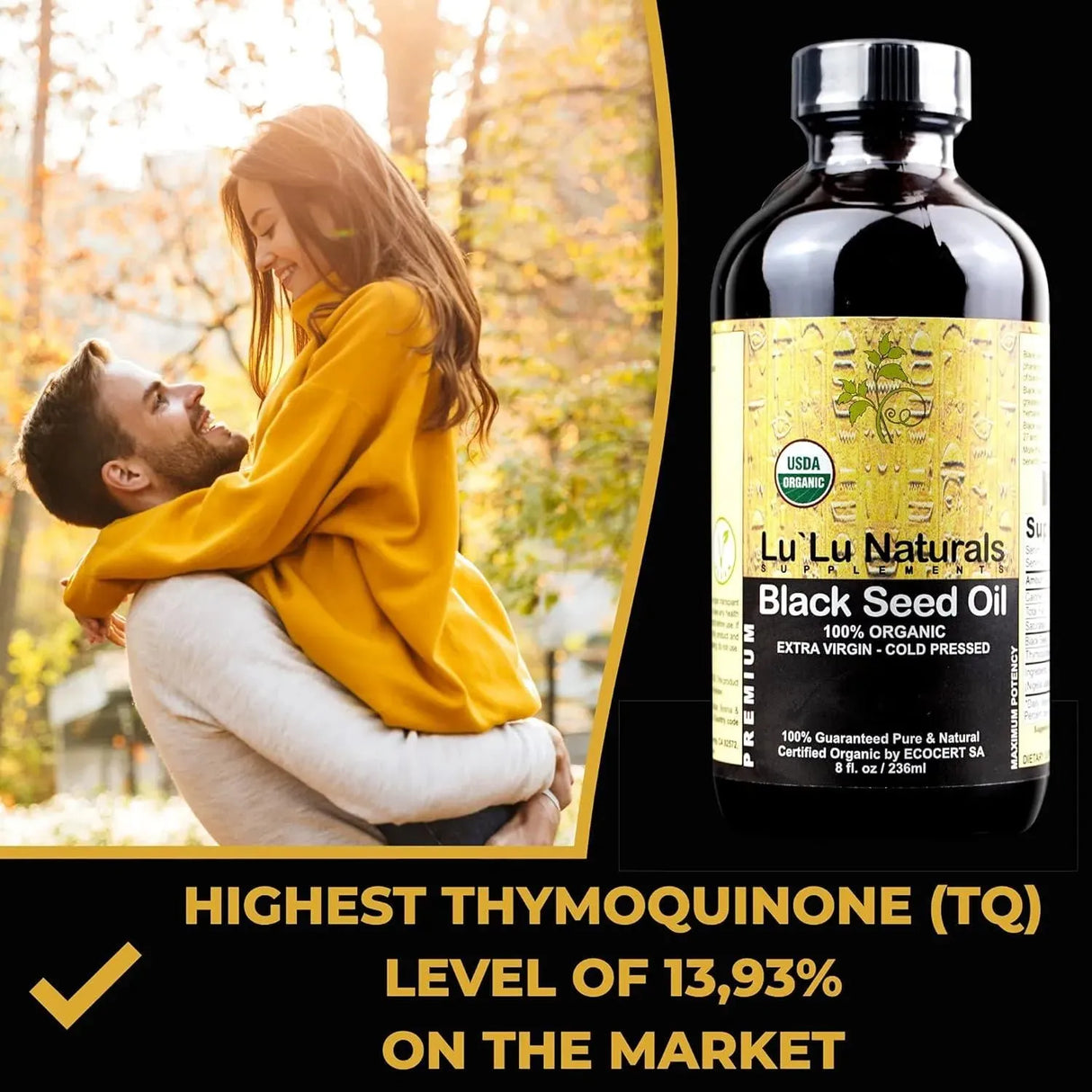 LU'LU NATURALS - Lu'Lu Naturals 100% Organic Usda Certified Black Seed Oil 236Ml. - The Red Vitamin MX - Suplementos Alimenticios - {{ shop.shopifyCountryName }}