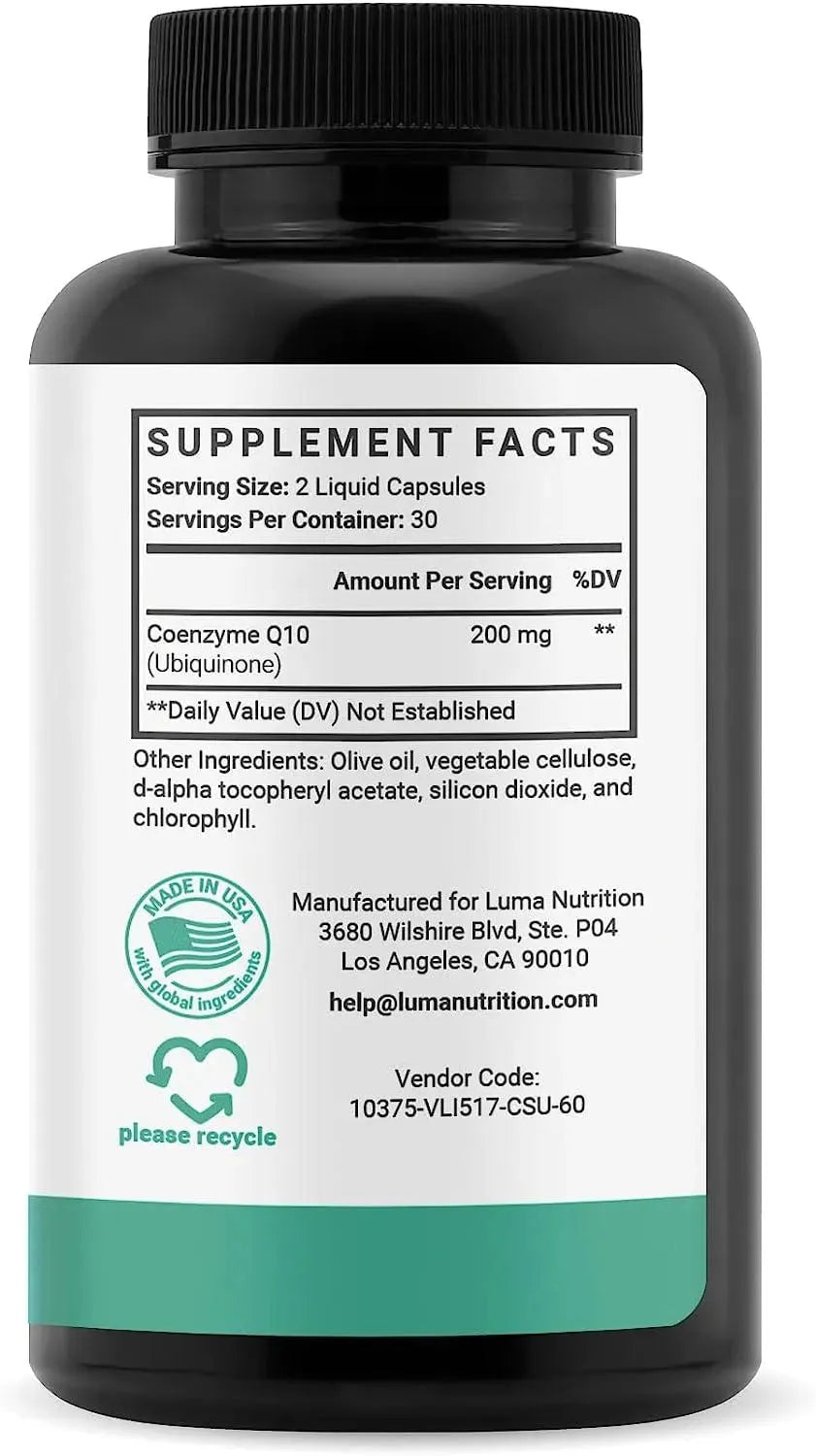 LUMA NUTRITION - Luma Nutrition CoQ10 200Mg. 60 Capsulas - The Red Vitamin MX - Suplementos Alimenticios - {{ shop.shopifyCountryName }}